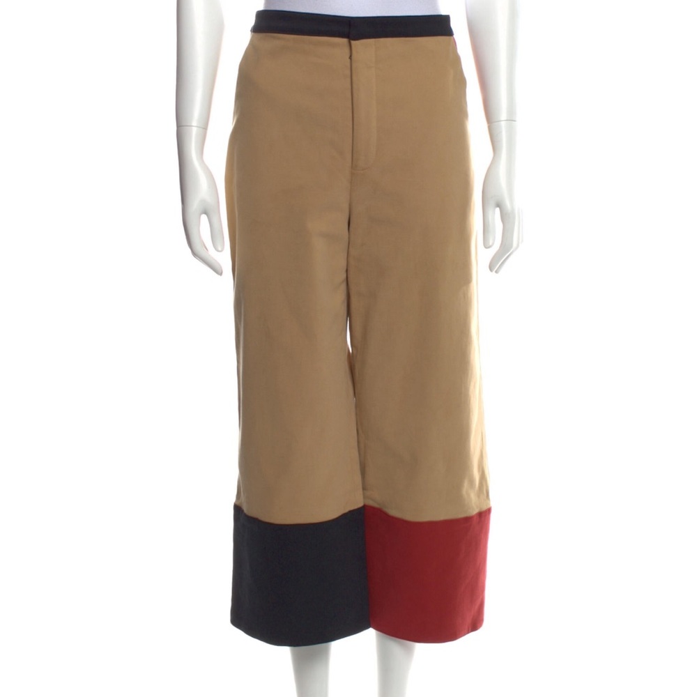 Rosie Assoulin - Cotton fleece Wide Legged Crop pants